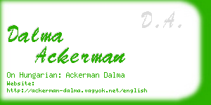 dalma ackerman business card